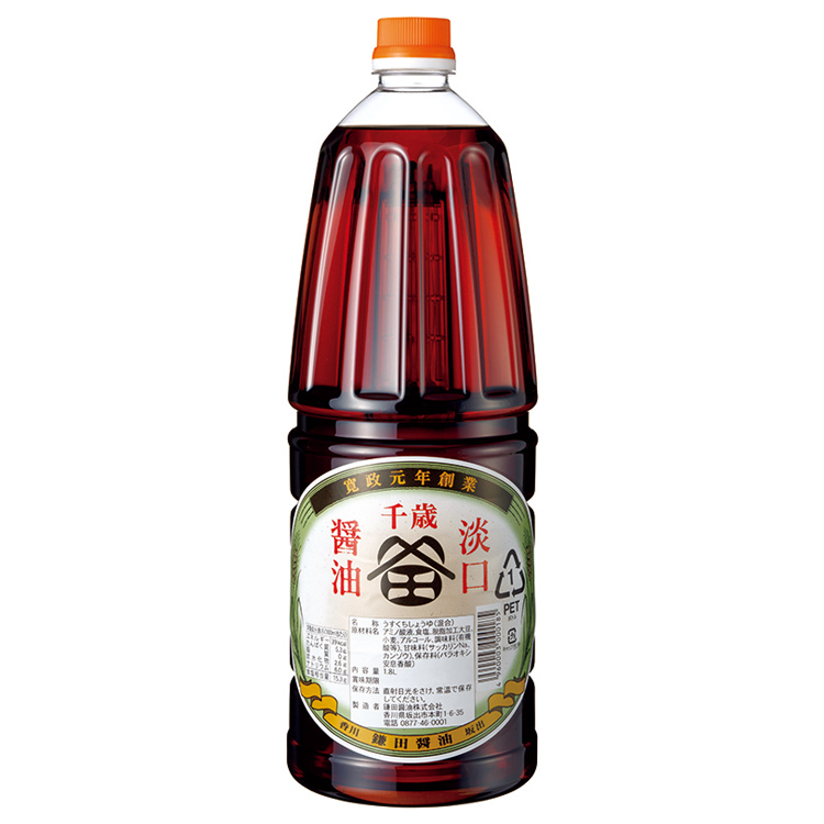 千歳うすくち醤油 1.8ℓ手付